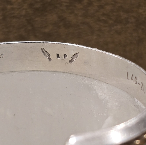 Leonard Paquin Laguna Zuni Sterling Silver 12kGF Cuff Bracelet Twist Small - Picture 4 of 6